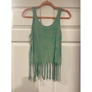 Forever 21 crop top fringed tank top